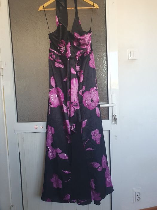 Rochie superba satin 145  cm lungime totala, bust 90 cm