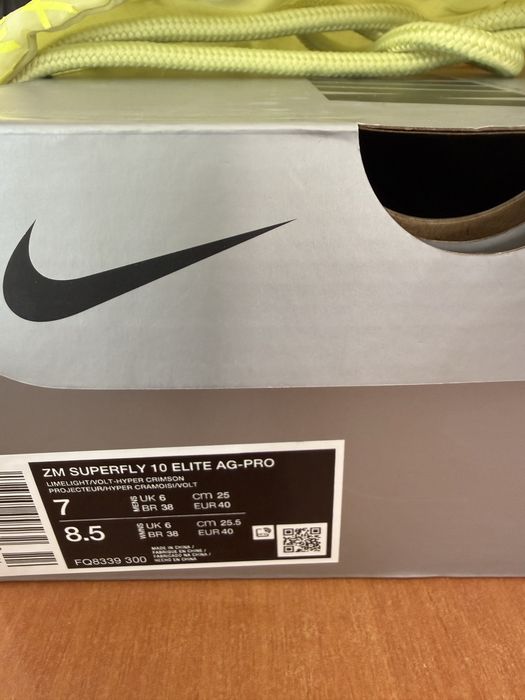 Nike Zoom Mercurial Superfly 10 Elite AG-Pro - жълто 40 номер