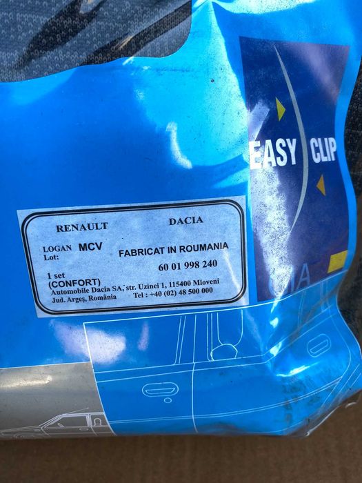 Set huse scaune noi originale Dacia Mcv 7 locuri