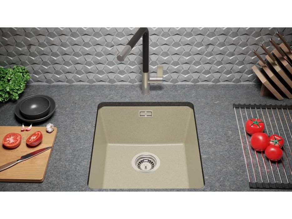 Кухненска Мивка от гранит за вграждане под плот Лондон 45 Бежова