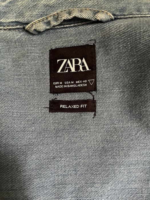 Джинсовая рубашка zara