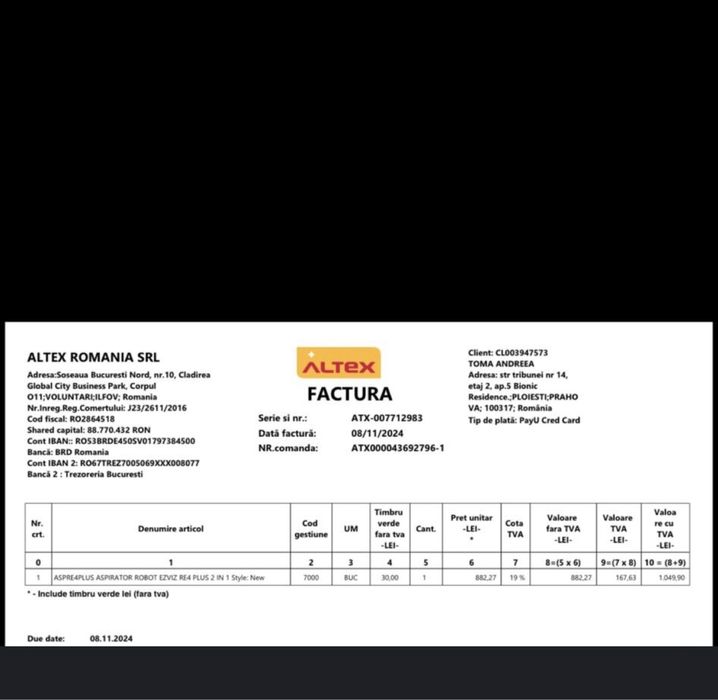 Aspirator robot EZVIZ RE4 PLUS,0,35l,autonomie maxim 240 minute