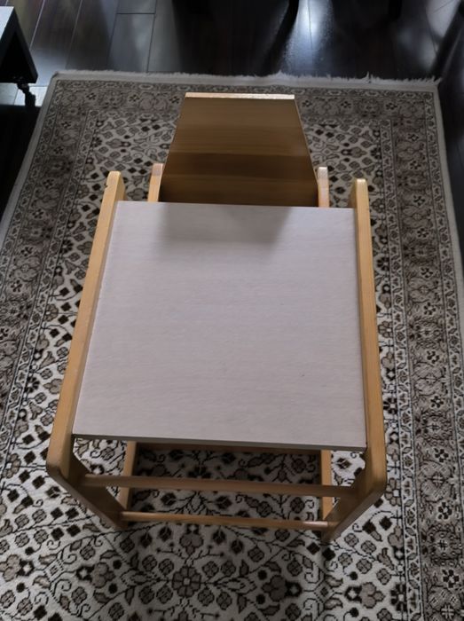 Детски стол 2в1, масивна букова дървесина