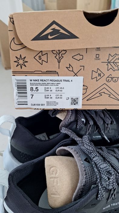 Nike Pegasus Trail 4 40, 25.5 стелка