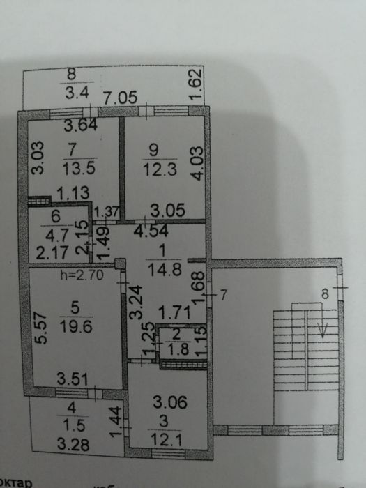 Продам 3х комнатную квартиру