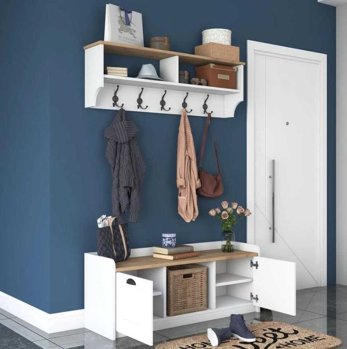 Комплект за Антре, Шкаф за обувки и Закачалка Puzzle-home, Промо!