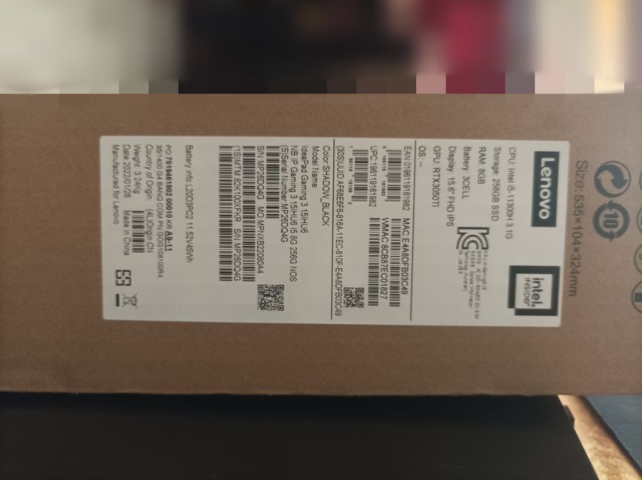 Lenovo ideapad gaming 3