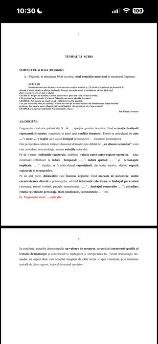 Pachet Bac Romana S1/S2/S3 - Toata materia structurata + sabloane - 100 lei