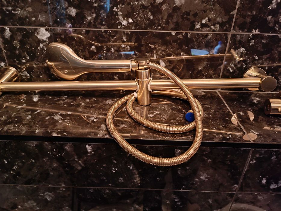 Смесител за баня душ или вана - Златист мат