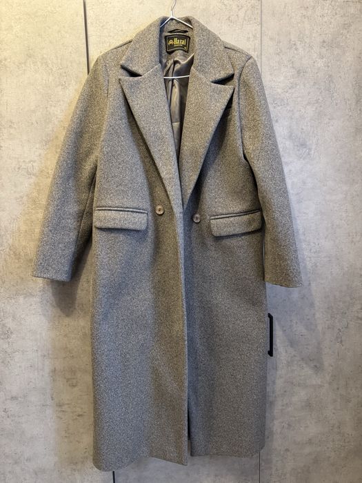 Пальто серое , длина макси