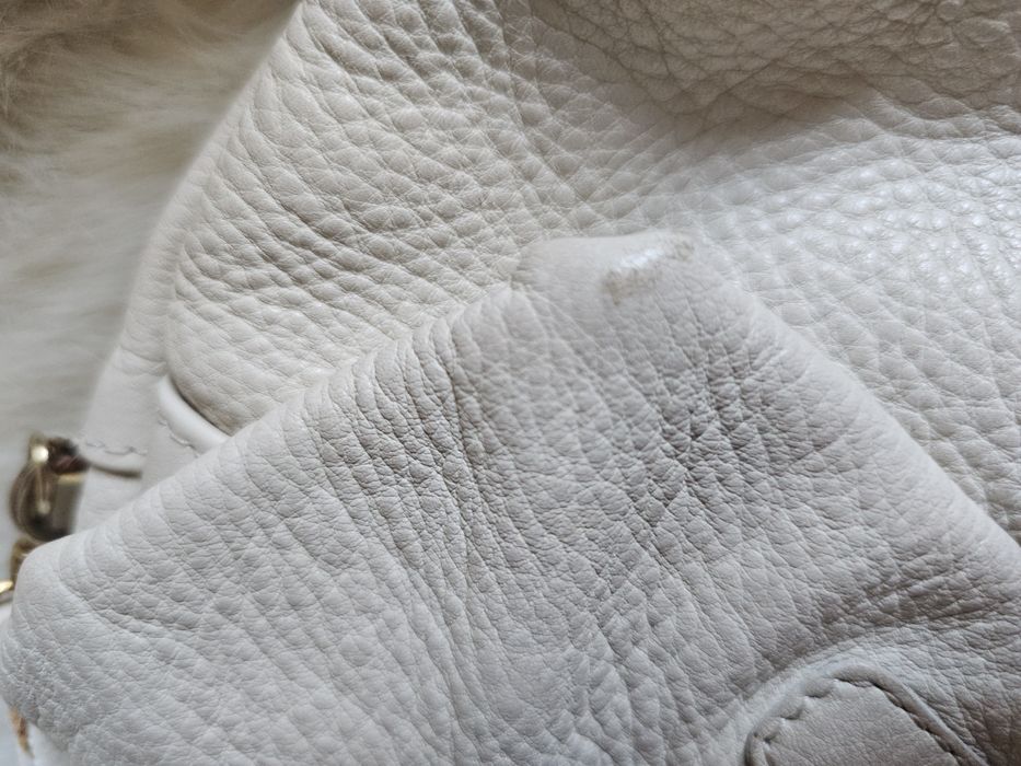 Marc by Marc Jacobs - poșetă / geantă de piele naturală, albă