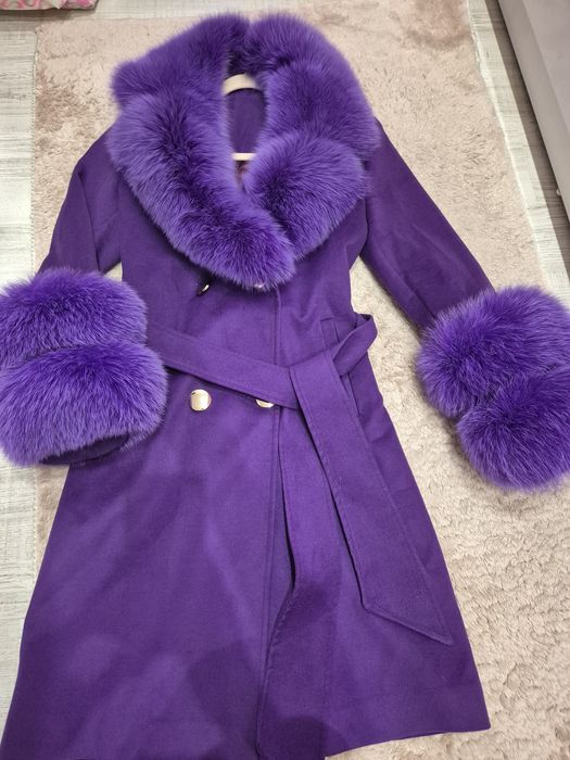 Дамско палто-Кашмир и пух