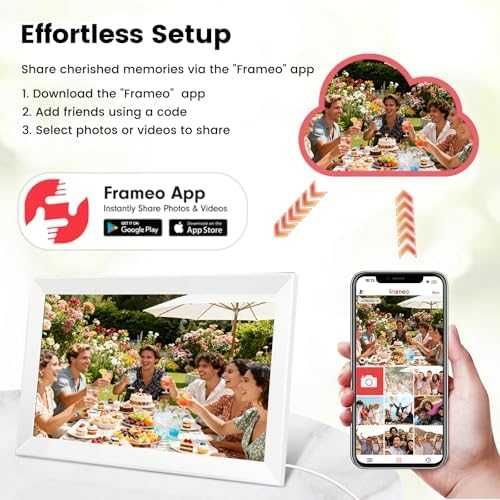 Нова 10.1" WiFi дигитална фоторамка IPS тъчскрийн 32GB Frameo снимки