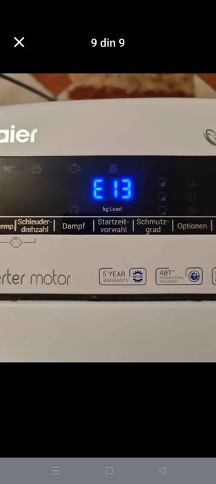 Mașina de spălat Haier cu motor inverter 8 kg