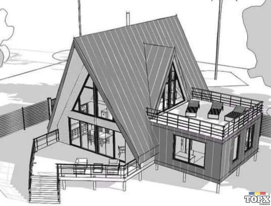 Cabane de lemn afriem de tip A