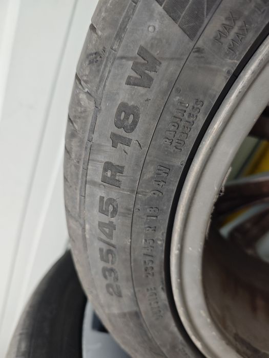 Set roti complete,jante OEM VW Chicago,anvelope Continental 235/45/18