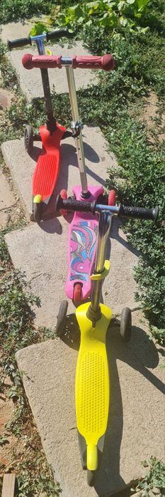 Trotineta rosie galbena roz 24 luni- 6 ani fara defect