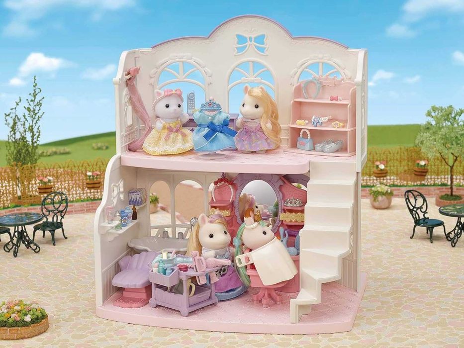 Фризьорски салон комплект с аксесоари Sylvanian Families с пони
