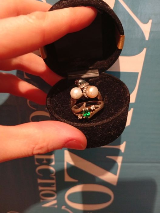 Новые колечки чистого серебра с натуральным жемчугом