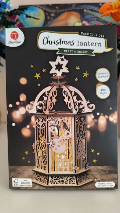 Puzzle 3D din lemn iluminate - diferite modele de Crăciun