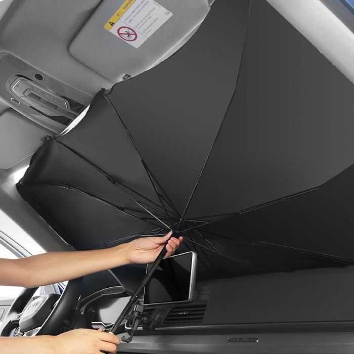 Сенник, Слънцезащитен сгъваем чадър за предно стъкло с калъф