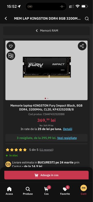 Vand Laptop Asus VivoBook 15 I7 11th Gen, 16GB RAM, 512GB SSD