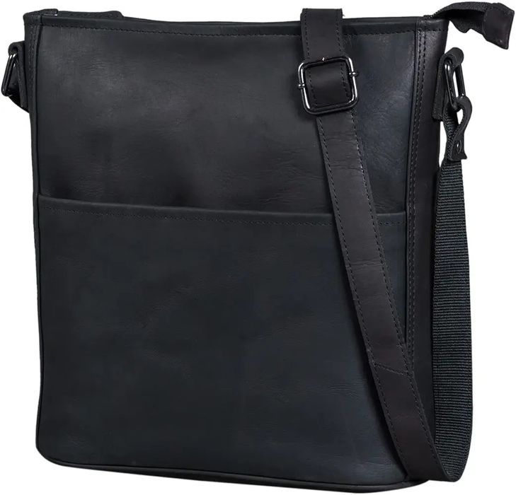 Geantă piele naturală messenger LEABAGS