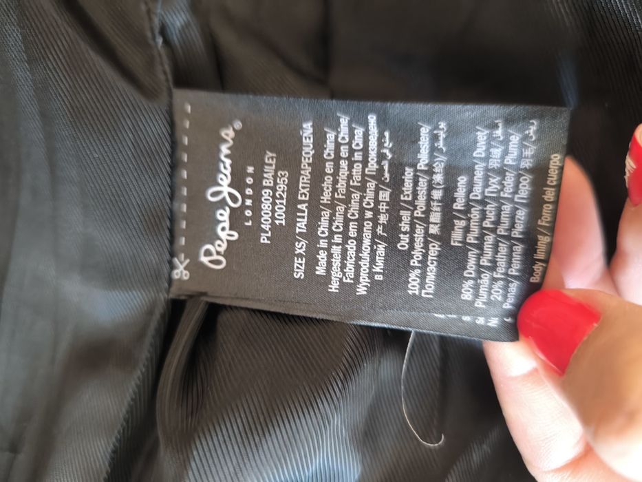 Geaca iarna Pepe Jeans puf și pene XS