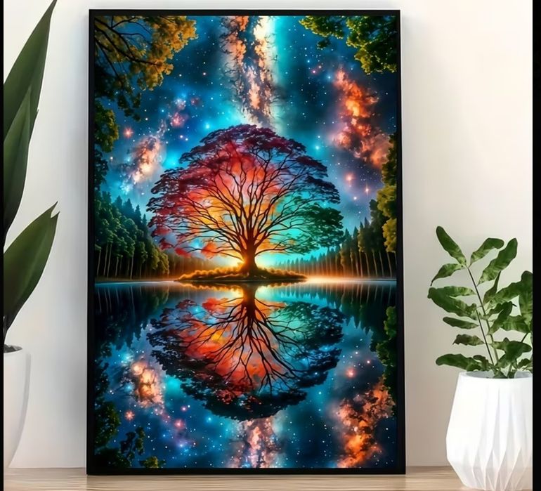 Tablou cu arborele vieții 50 pe 75cm