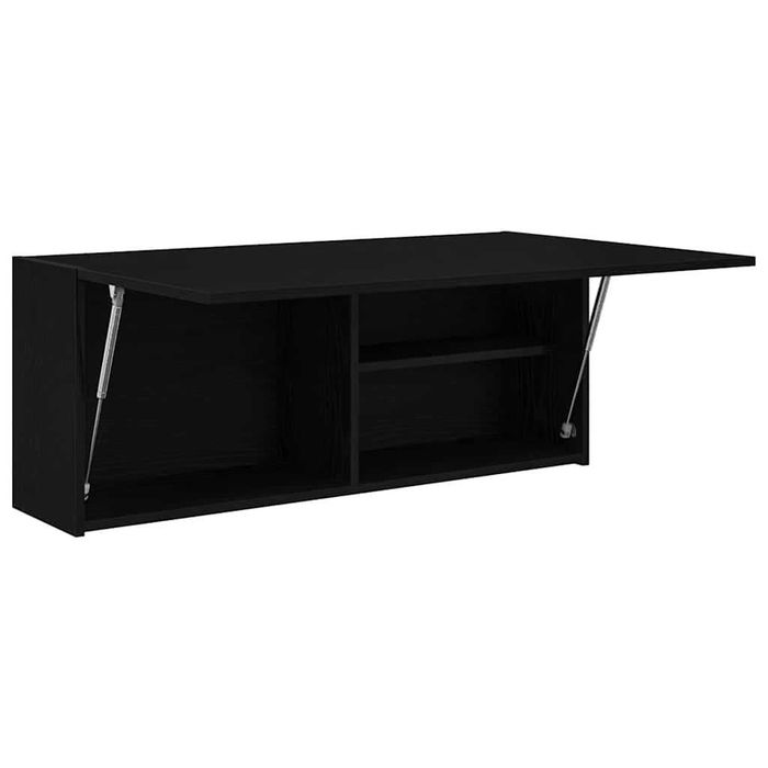Dulap de baie suspendat, 100x25x40 cm, lemn stratificat, negru VidaXL
