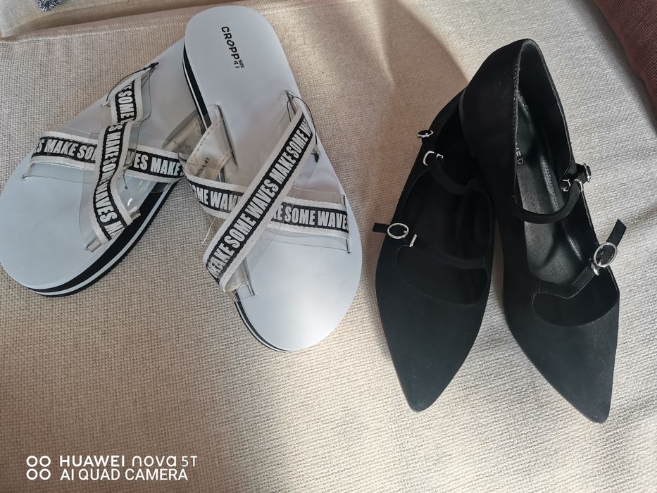 Нови Обувки и чехли номер 41 стелка 26,5+подарък чанта