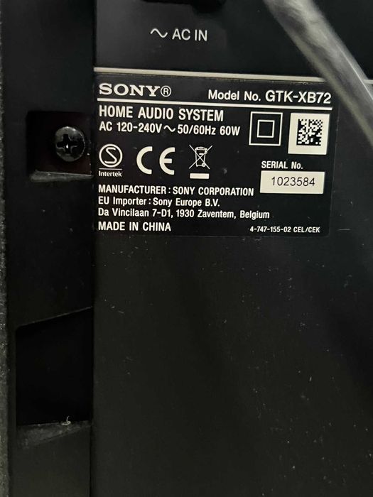 Sony GKT XB72  Тонколона
