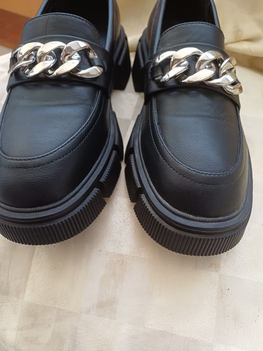 Дамски боти на Тенденз нови и нови лоуфъри  естествена кожа