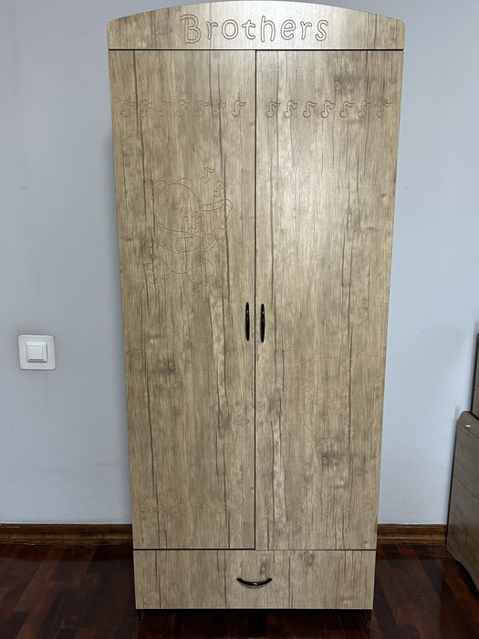 Детская кровать 2 в 1 и шкафчик