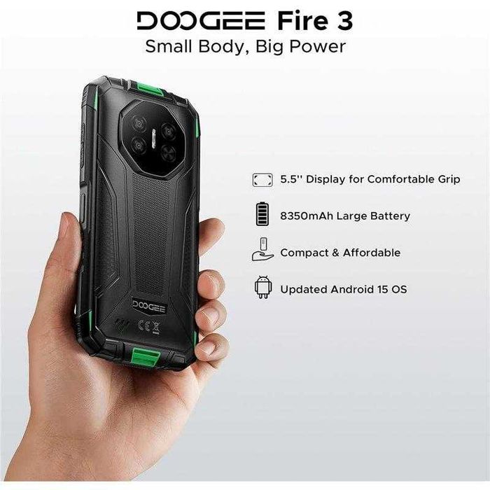 Doogee Fire 3, 12GB 64GB, 5.5 HD+, 8350mAh, Green
