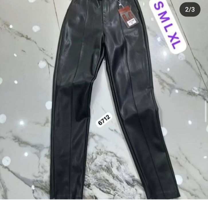 Брюки из экокожи новые