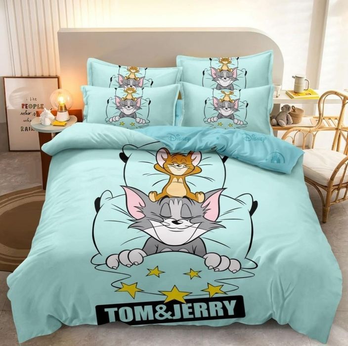 Lenjerie de pat pentru copii finet Premium Stitch Winnie the Pooh Elsa