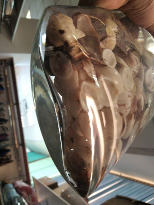 Стеклянная ваза прямоугольная