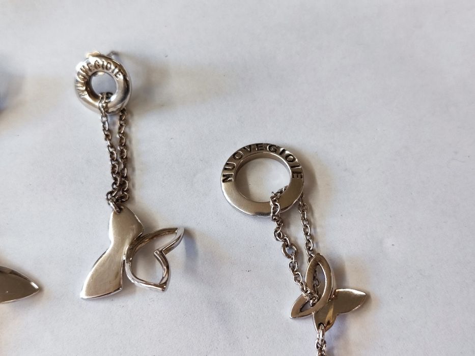 Сребърен комплект гривна с обеци Nuove Gioie