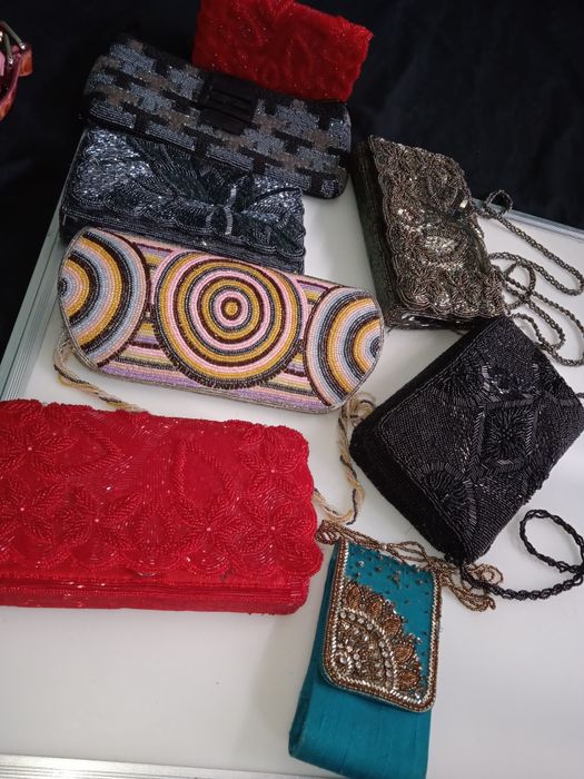 Театральные вечерние сумки из хрустального бисера