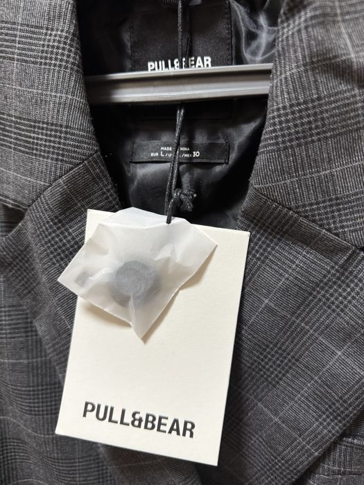 Пиджак в клетку Pull&Bear
