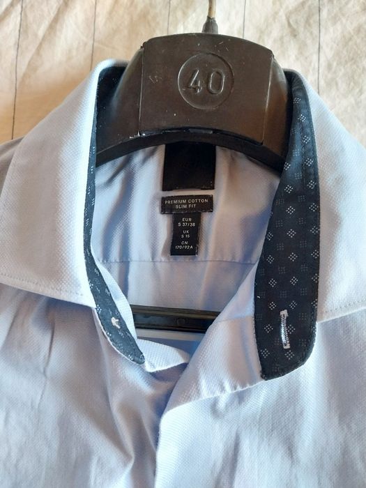 Cămașă elegantă albastru deschis Slim fit S pentru bărbați