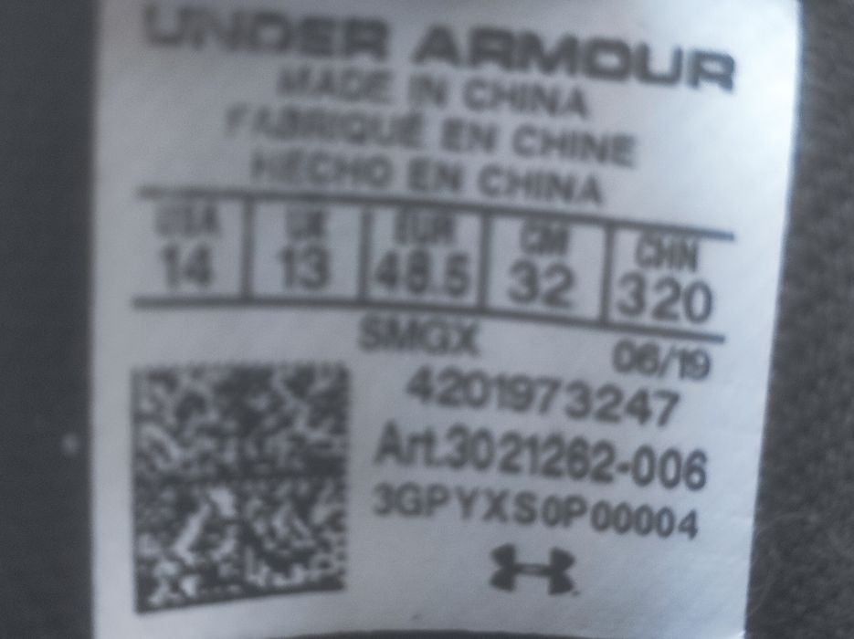 Under Armour - Баскетболни обувки Spawn 5, Червен/Бял/Черен