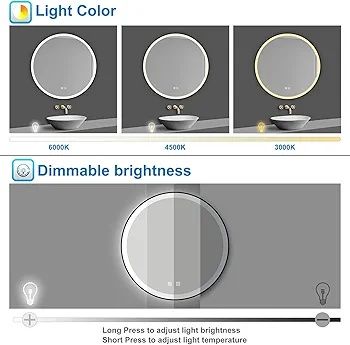 Голямо LED. Димируемо Огледало с функция за изпотяване