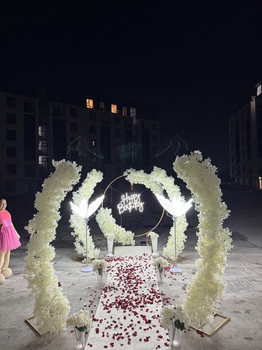 Новый арка Happy brithday Сердечко 3д