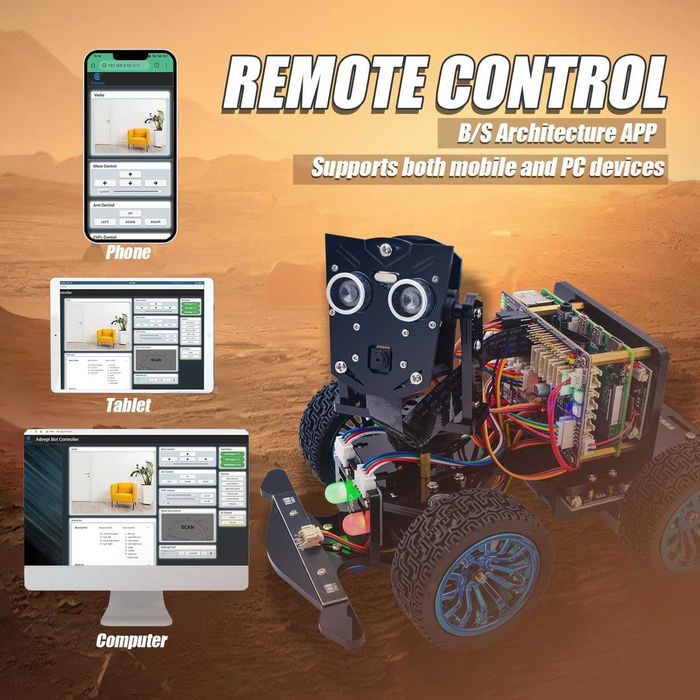 Adeept PiCar-B Mars Rover pt Raspberry smart car