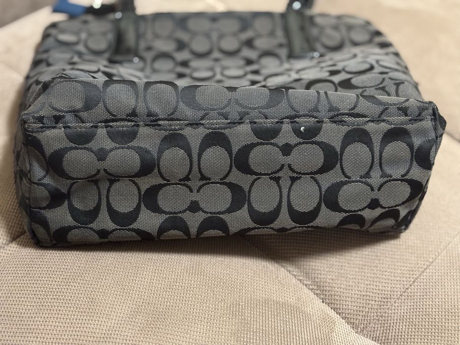 Coach Signature Stripe Python Stripe Tote / Shoulder Bag