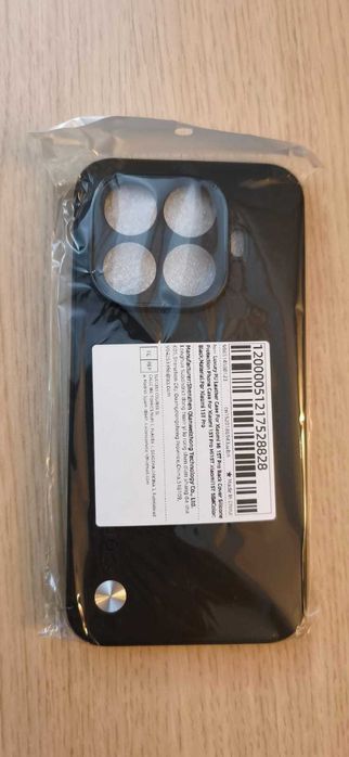 Husă Xiaomi 15T Pro, TPU cu finisaj de piele sintetică, negru