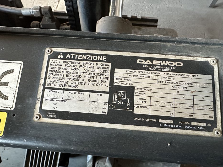 Stivuitor daewoo d30s