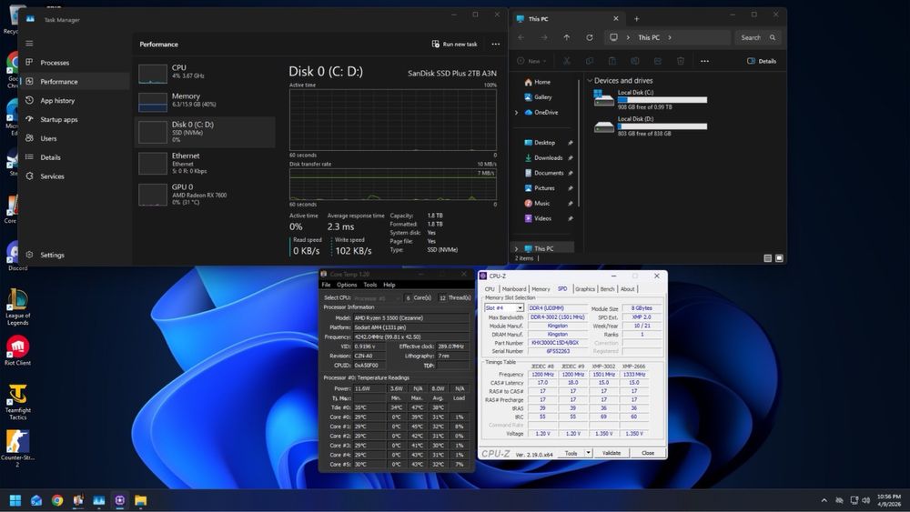 Pc Gaming ca nou * Ryzen 5 5500 * RX 7600 8GB  * 2TB stocare
